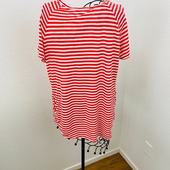 MICHAEL KORS Top M short sleeve red white gold - Picture 6 of 13